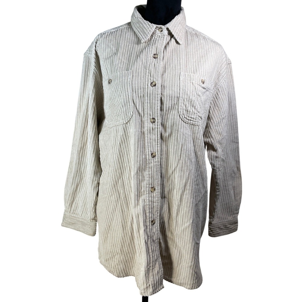 Vintage No Strings Attached Cream Corduroy granola girl granny earthy 90s chunk